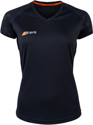 Grays hockey clothing Apex 650 women's shirt black size S hockey top