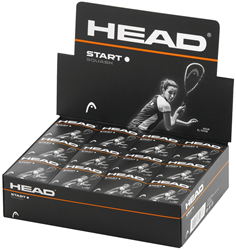 Head squash balls white - Start Single White Dot - box of 12 pieces