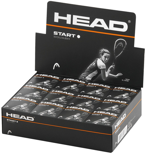 Head squash balls white - Start Single White Dot - box of 12 pieces