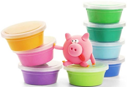 Tomy clay animals set - creative play set with 6 colors of clay-2