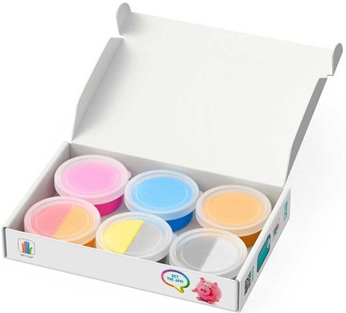 Tomy clay animals set - creative play set with 6 colors of clay-3
