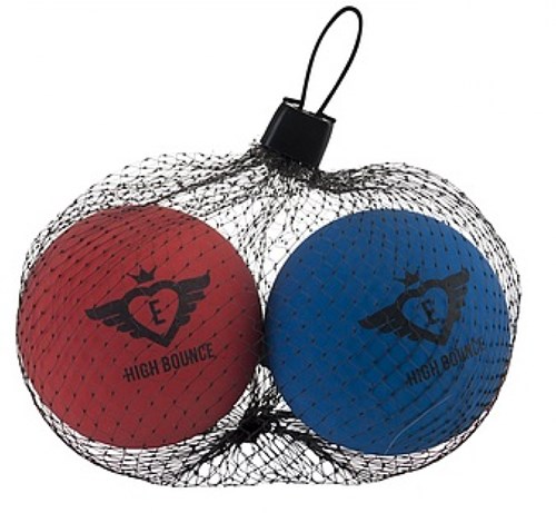 Angel Sports high bounce balls toy red and blue in netbag-2