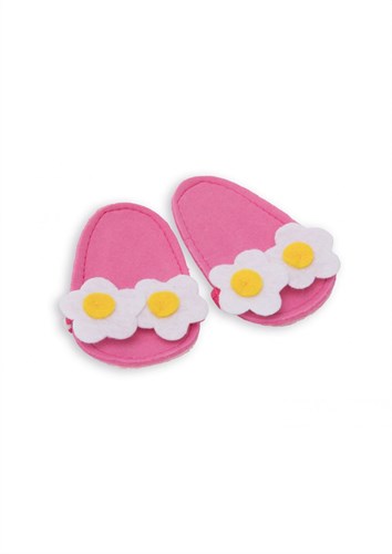 Heless doll slippers pink flowers for dolls 28-35 cm toy