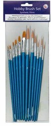 Hobby & Crafting Fun brush set - painting - 12 pieces synthetic