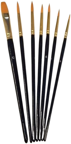 Hobby & Crafting Fun brush set - painting - 7 pieces nylon