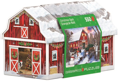 Eurographics Christmas Barn Tin (550)-2