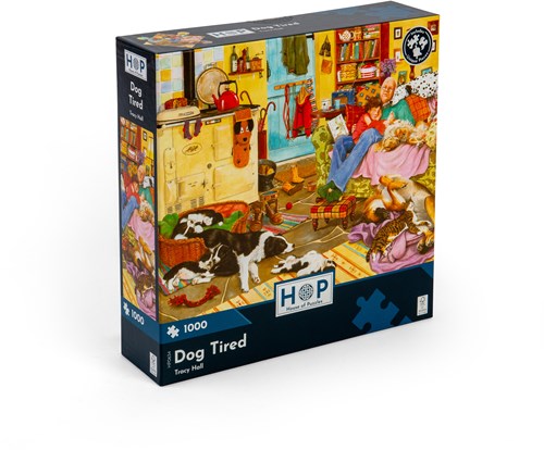 House of Puzzles jigsaw dog tired 1000 pieces puzzle game-2