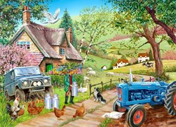 House of Puzzles jigsaw Farm Fresh 500 pieces rustic landscape puzzle