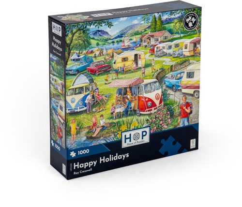 House of Puzzles jigsaw Happy Holidays 1000 pieces rustic landscape-2