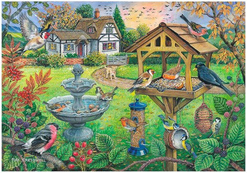 House of Puzzles jigsaw Bird Table 500 XL pieces animals