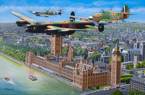 House of Puzzles jigsaw Fly Past 500 pieces - colourful puzzle