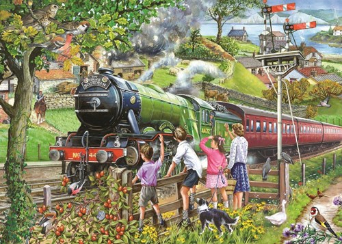 House of Puzzles jigsaw puzzle Full Steam Ahead 1000 pieces train