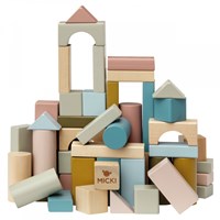 Micki wooden building blocks toy - 60 pieces - educational toy