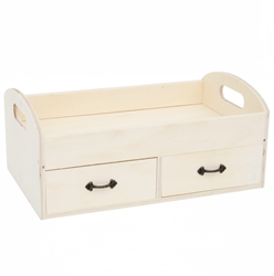 Hobbygroep wooden tray with drawers - creative toy 35x21x15 cm
