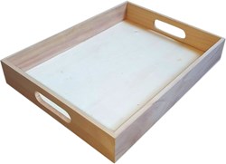 Playwood wooden tray straight 32.2x25x5.1 cm decoration