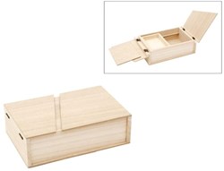 Hobbygroep wooden storage box with tray 20x13x6 cm toy