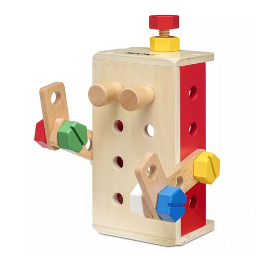 Micki wooden construction set toolbox toy 25 pieces-2