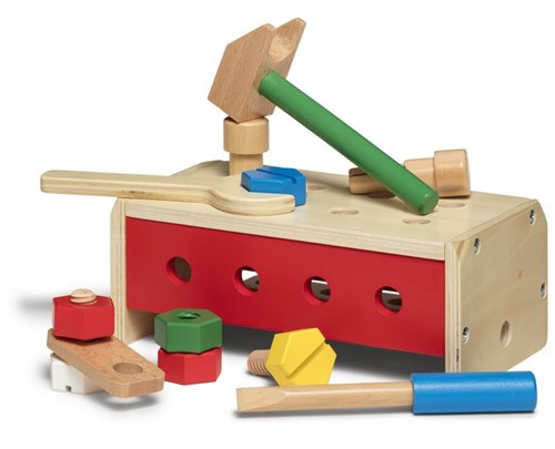 Micki wooden construction set toolbox toy 25 pieces-3