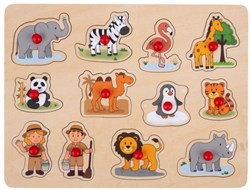Angel Sports wooden zoo puzzle - educational toy for toddlers
