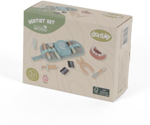 Dantoy wooden dentist set toy 19-piece in box educational-2