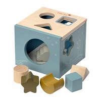 Micki wooden shape sorter blue - educational toy multicolor