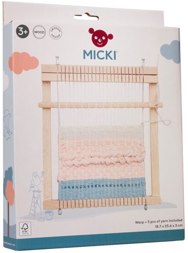 Micki wooden weaving loom - creative toy with yarn for kids-3