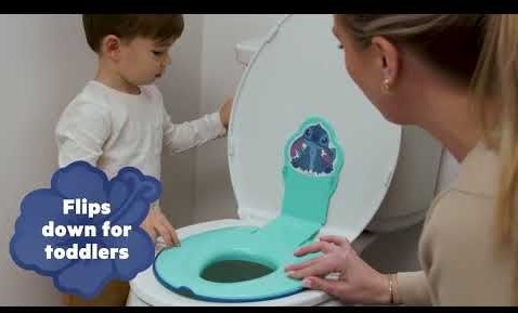 Bright Starts potty seat Stitch Flip and Sit - blue - toilet training-3