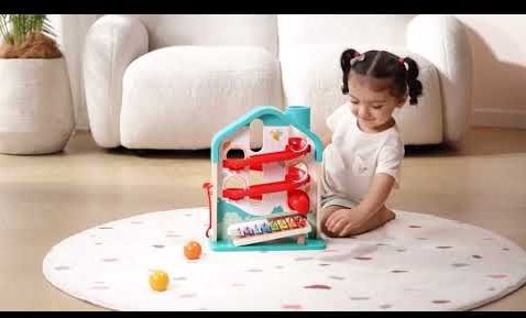 Hape ball run Melody Mansion wooden toy music for kids-3