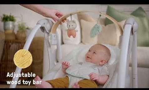 Ingenuity baby swing Cozy Spot portable with toy bar and music-3