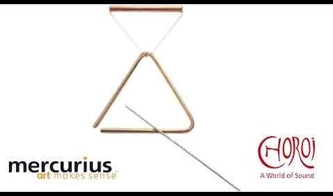 Choroi triangle set bronze small - musical instrument for kids-2