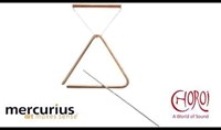 Choroi triangle musical instrument bronze smooth 20 cm set with accessories-2