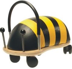 Wheelybug ride-on bee - small wooden toddler ride-on toy