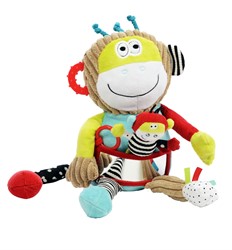 Dolce Toys Classic activity cuddly toy monkey Charlie - 25 cm