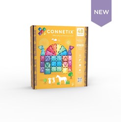 Connetix magnetic toy glitter castle set 48 pieces building fun