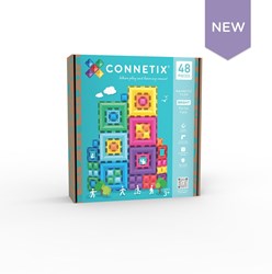 Connetix magnetic construction toy Bright Portal Pack 48 pieces - colorful magnetic tiles