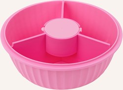 Yumbox Poke Bowl pink lunch box with 3-compartment divider and dip cup
