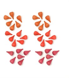 Grapat wooden mandala fires red open ended toy 36 pieces