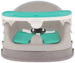 Infantino kids chair booster seat 4-in-1 adjustable grey green