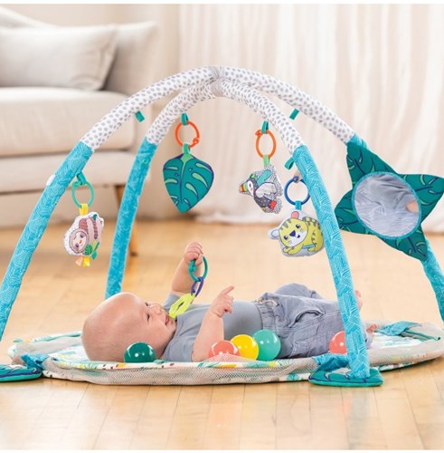 Infantino baby gym 3-in-1 play mat ball pit multi color-2