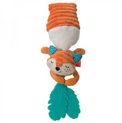 Infantino stroller toy fox with vibration function and teether orange