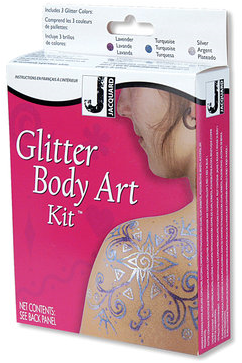 Jacquard glitter body art kit for kids - creative craft set