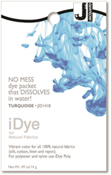 Jacquard fabric dye iDye Natural turquoise 14g for cotton and silk