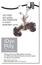 Jacquard fabric dye iDye Poly 14g silver grey for synthetic fabrics
