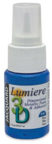 Jacquard 3D Paint Blue - Lumiere Metallic Paint 29 ml for Crafting