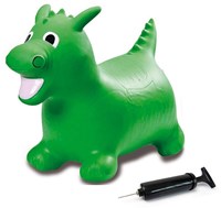 Jamara bouncing animal dragon green with pump - hopper toy for kids-2