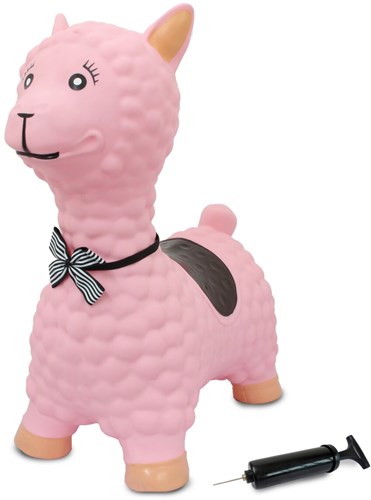 Jamara bouncy toy Lama pink with pump - jumping animal-2