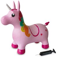 Jamara unicorn bouncing toy with pump - colourful kids toy-2