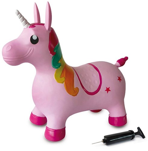 Jamara unicorn bouncing toy with pump - colourful kids toy-2