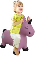 Jamara bouncing animal unicorn pink with pump - kids hopper toy