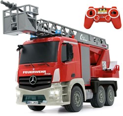 Jamara Fire Truck Mercedes-Benz Antos 1:20 with Spray Function and Rotating Ladder